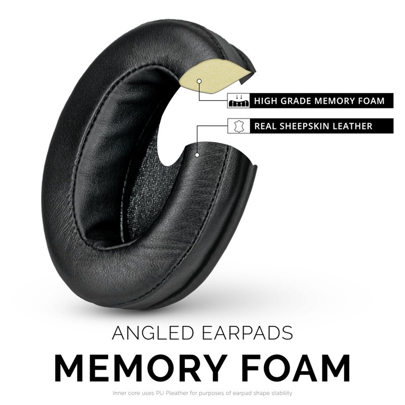 Brainwavz Sheepskin Leather Angled Memory Foam Earpad - Suitable for Large Over The Ear Headphones - AKG, HifiMan, ATH, Philips, Fostex - Image 4